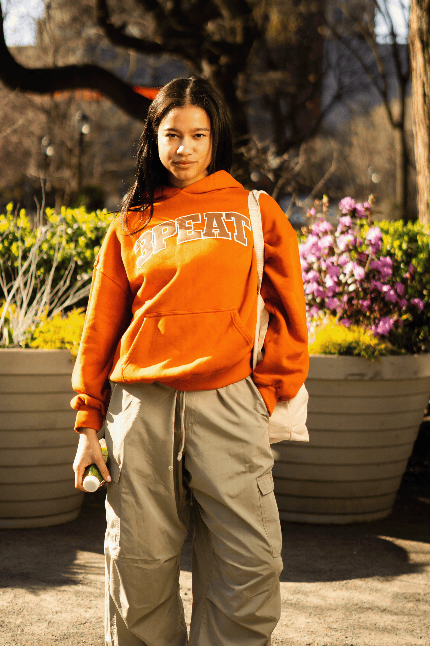 RUST ORANGE VARSITY HOODIE