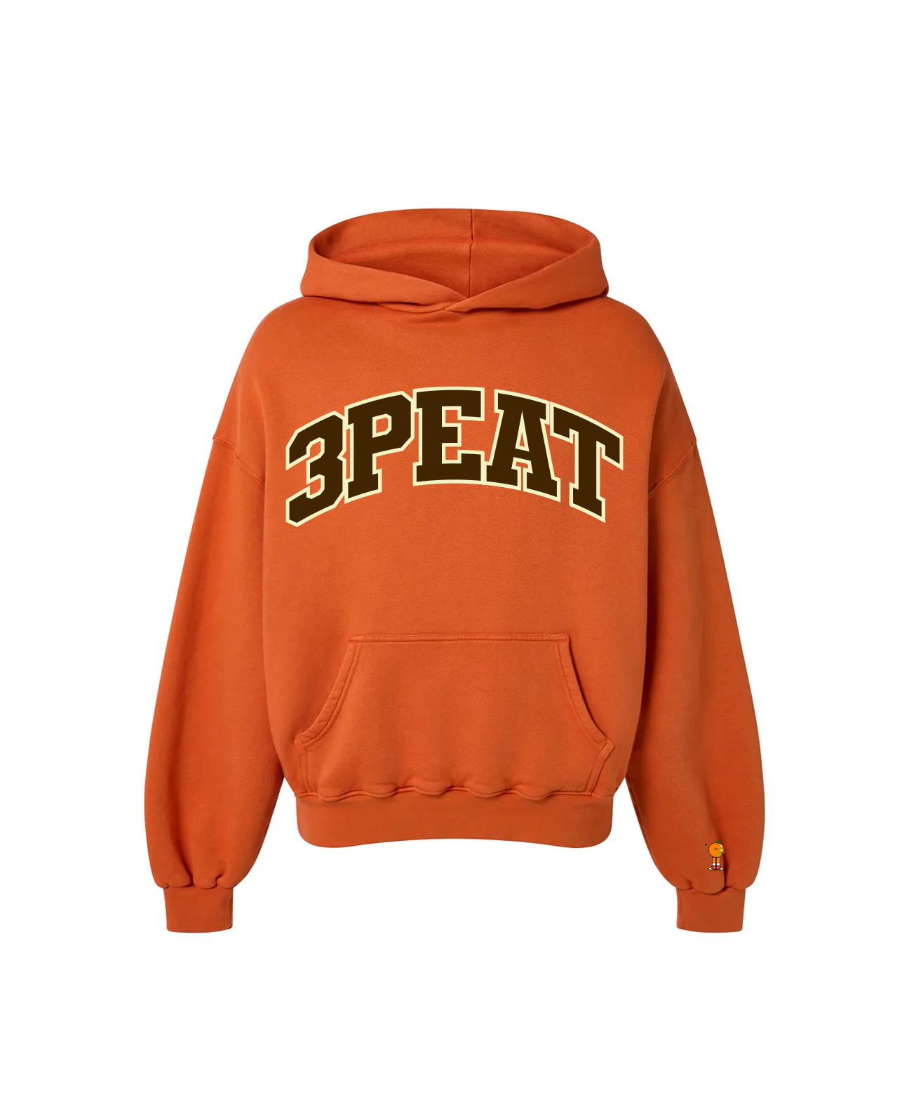 RUST ORANGE VARSITY HOODIE